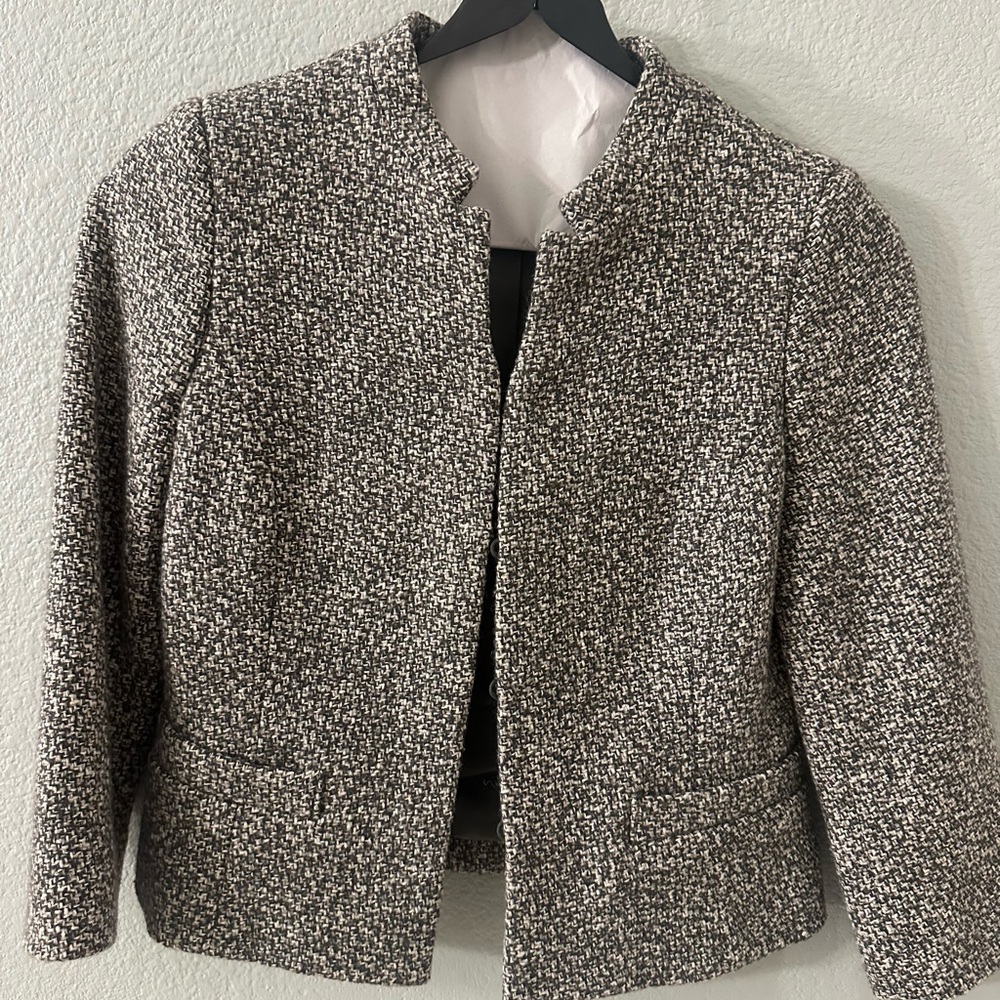 Brooks Brothers Black and White Tweed Blazer